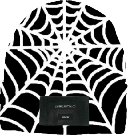 Faith Saints & Co.™ Black Spider print beanie - Faith Saints & Co.™