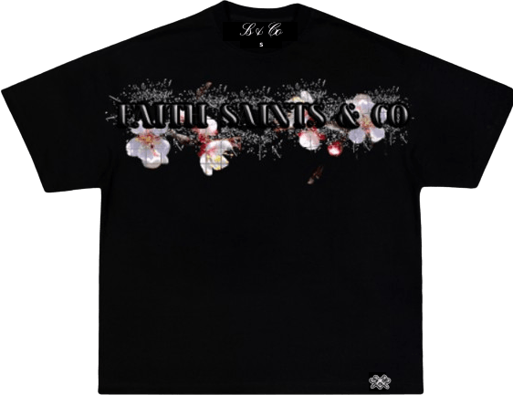 Faith Saints & Co.™ Black Art That Blossoms T-shirt - Faith Saints & Co.™