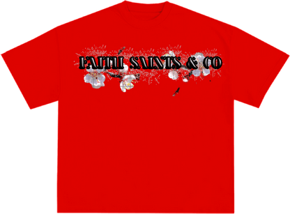 Faith Saints & Co.™ Red Art That Blossoms T-shirt - Faith Saints & Co.™